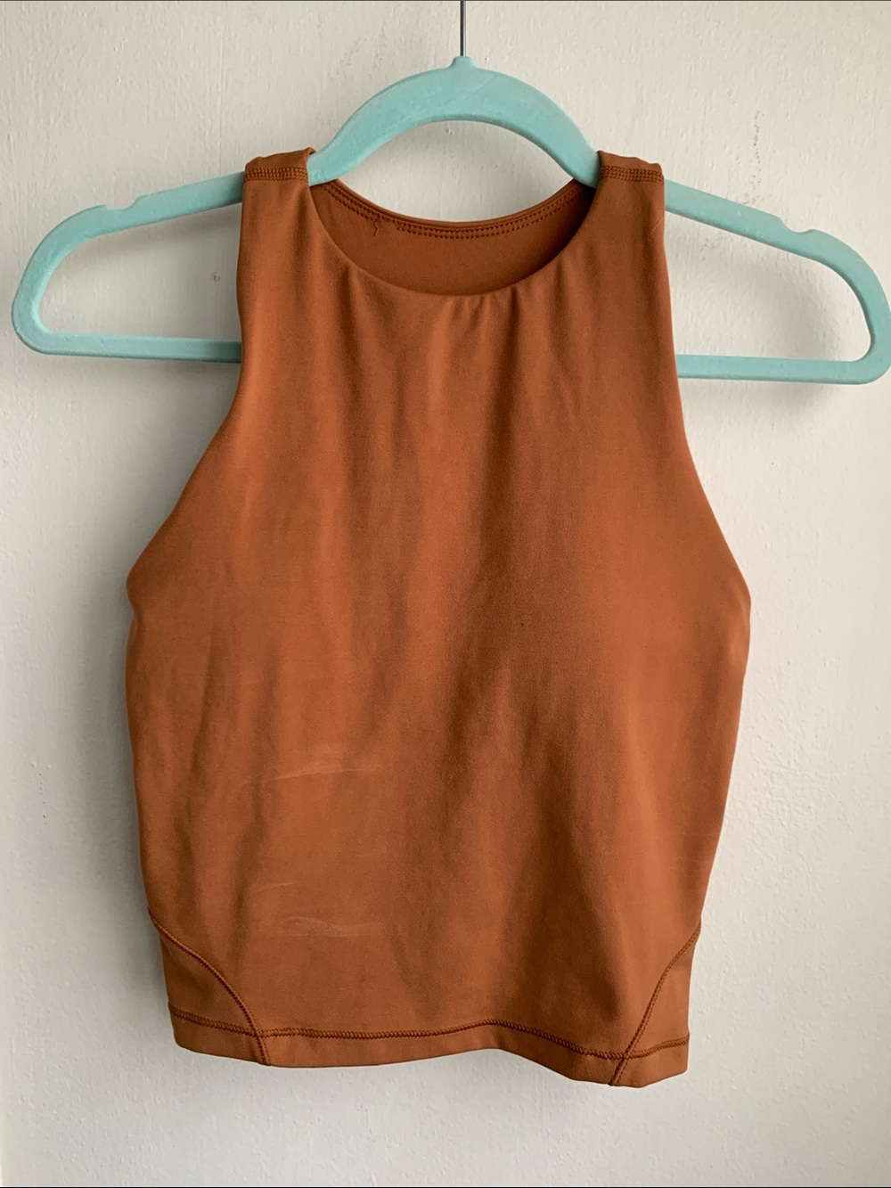 all in motion Rust Orange High Neck Crop Tank